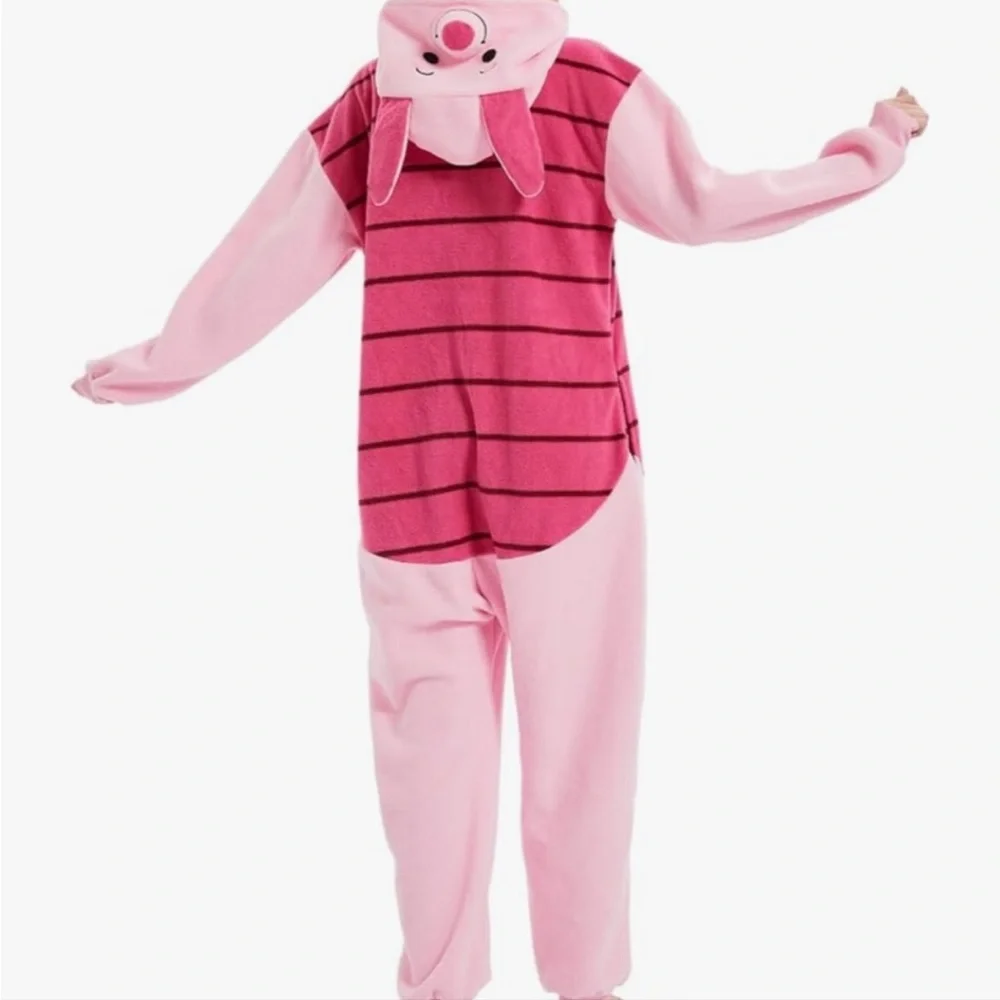 Pink Piglet Onesie Halloween Costume Unisex Men Women XL Winnie the Pooh